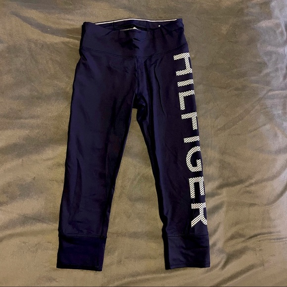 Tommy Hilfiger Pants - Tommy Hilfiger Sport Capri Navy Blue Leggings